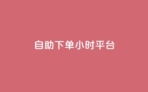 自助下单24小时平台 - 全天候自助下单平台，24小时无缝服务体验~ 第1张