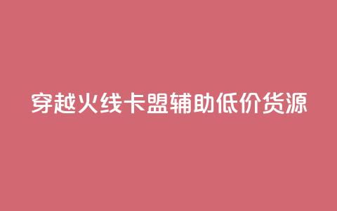 穿越火线卡盟辅助低价货源 - 穿越火线卡盟辅助低价货源，限时优惠！! 第1张