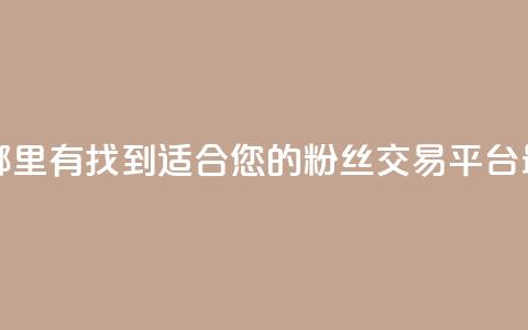 粉丝交易平台哪里有 - 找到适合您的粉丝交易平台:最佳选择~ 第1张 粉丝交易平台哪里有 - 找到适合您的粉丝交易平台:最佳选择~ 第1张